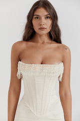 Vestido Corset Luize Branco - UseFeminess Direito Autorais